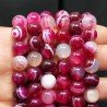 Agata Brasiliana Fucsia Striata Perline Forma Tondo Liscio 10mm