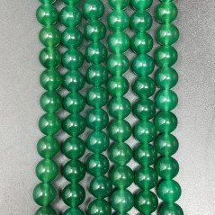 Agata Verde Perline Forma Tondo Liscio 10mm