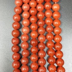 Corniola Rossa Perline Forma Tondo Liscio 10mm