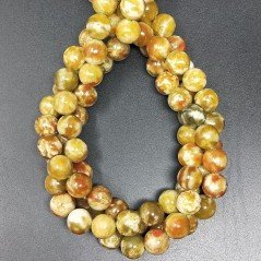 Opale Verde Rosso Perline Forma Tondo Liscio 10mm