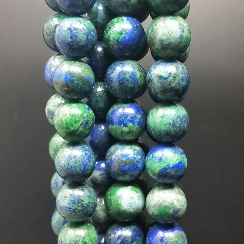 Azzurrite Perline Forma Tondo Liscio 10mm