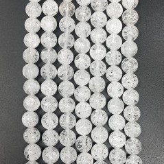 Cristallo Di Rocca Crack Perline Forma Tondo Liscio 10mm
