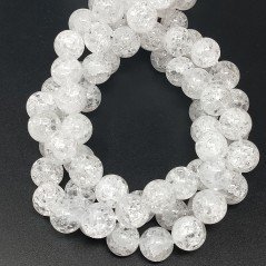 Cristallo Di Rocca Crack Perline Forma Tondo Liscio 10mm