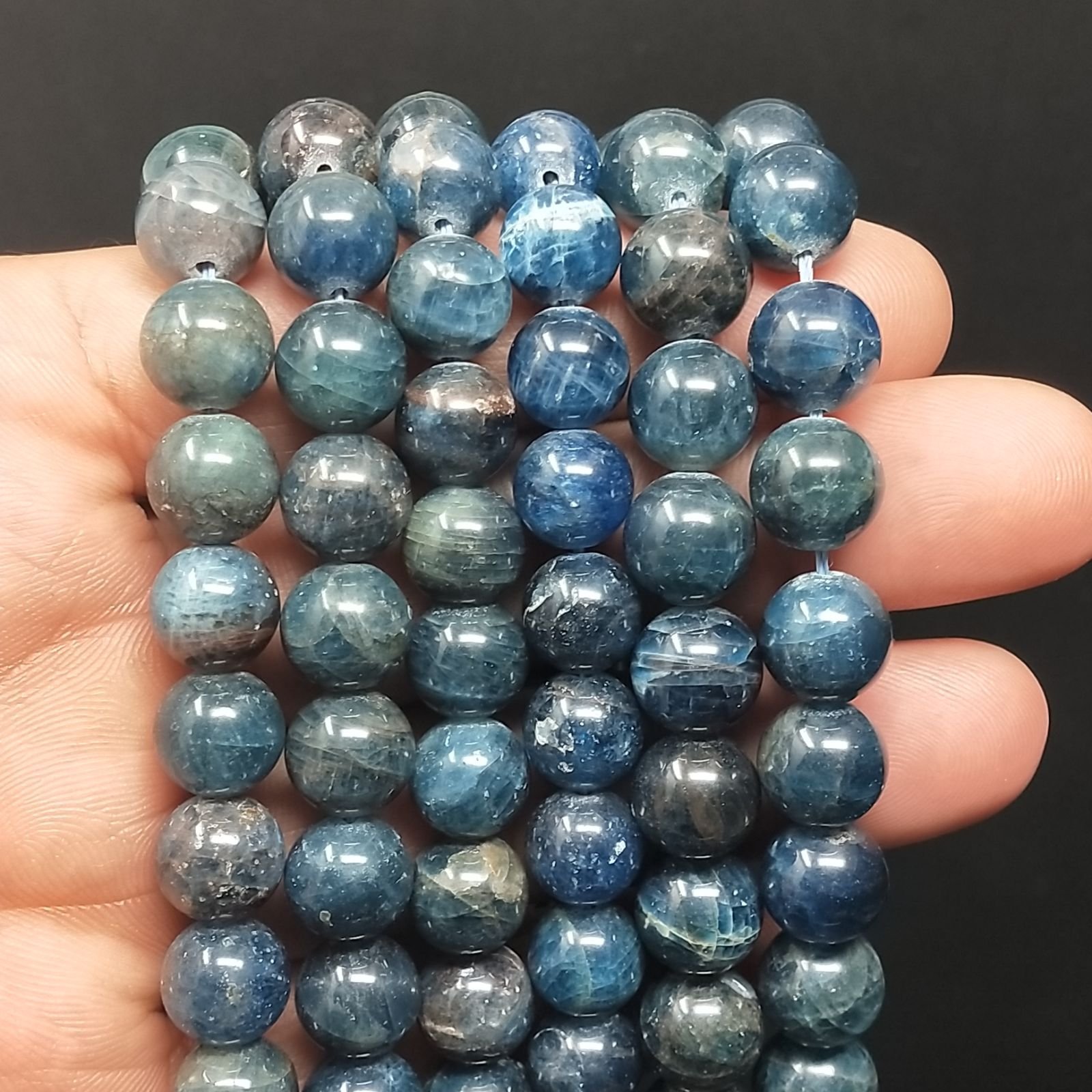 Apatite Grezzo Perline Forma Tondo Liscio 10mm
