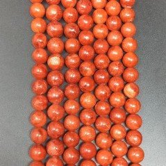 Corallo Madrepora Perline Forma Tondo Liscio 10mm