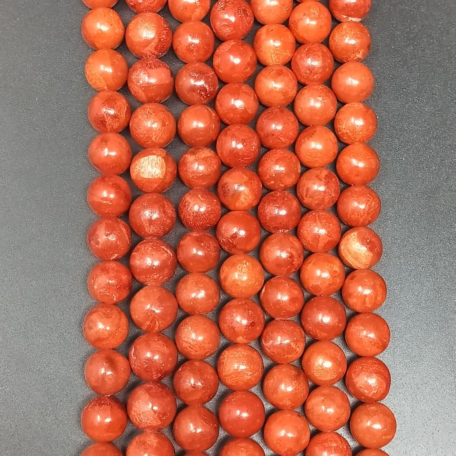 Corallo Madrepora Perline Forma Tondo Liscio 10mm