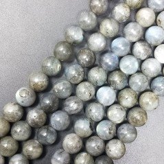Labradorite Madagascar Perline Forma Tondo Liscio 10mm