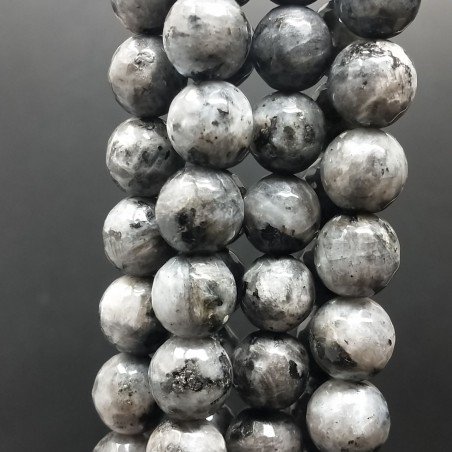 Labradorite Naturale Perline Forma Tondo Sfaccettato 10mm