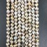 Agata Tibetana Crema-Beige Perline Forma Sfaccettato Liscio 08mm