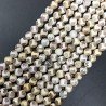 Agata Tibetana Crema-Beige Perline Forma Sfaccettato Liscio 08mm