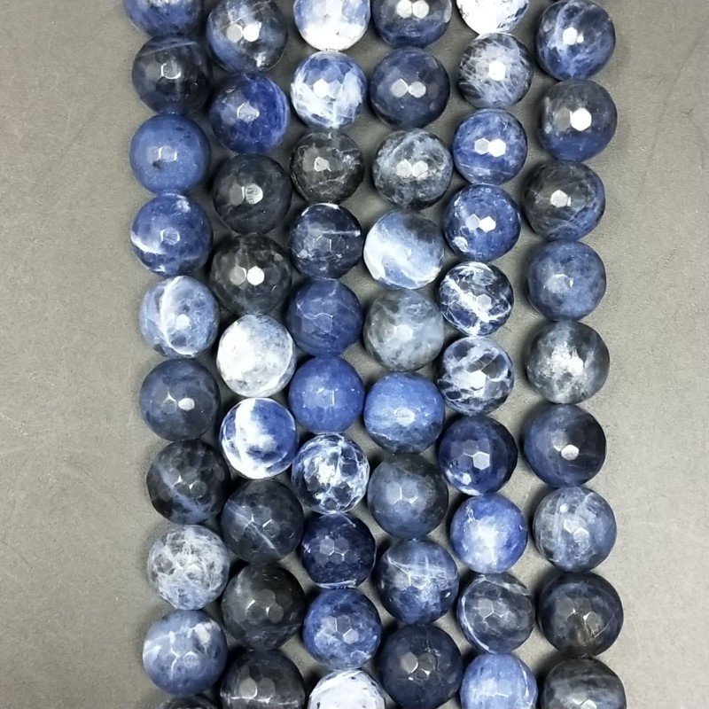 Sodalite Perline Forma Tondo Sfaccettato 10mm