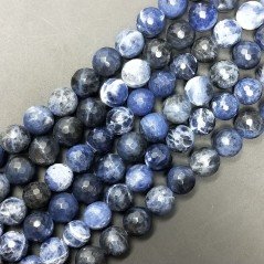 Sodalite Perline Forma Tondo Sfaccettato 10mm