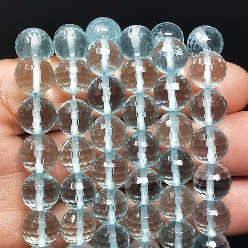 Ossidiana Perline Forma Tondo Sfaccettato 10mm