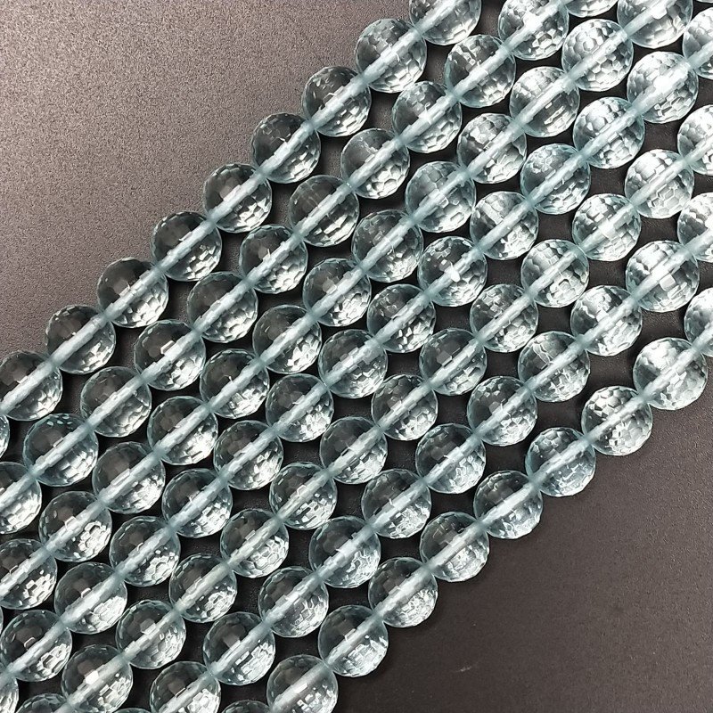 Ossidiana Perline Forma Tondo Sfaccettato 10mm