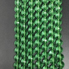 Ossidiana Verde Perline Forma Tondo Sfaccettato 10mm