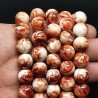 Resina Ambra Rossa Perline Forma Tondo Liscio 12mm