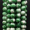 Resina Ambra Verde Perline Forma Tondo Liscio 12mm