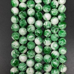 Resina Ambra Verde Perline Forma Tondo Liscio 12mm