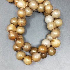 Agata Marrone Perline Forma Tondo Liscio 12mm