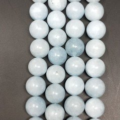 Giada Acquamarina Perline Forma Tondo Liscio 12mm