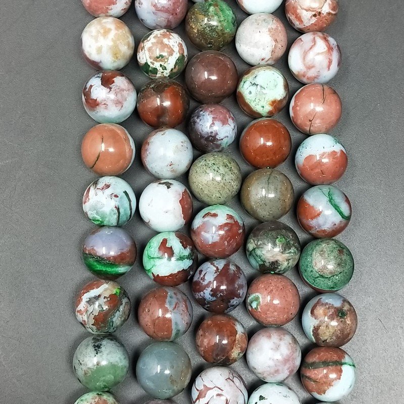 Diaspro Multicolore Perline Forma Tondo Liscio 12mm