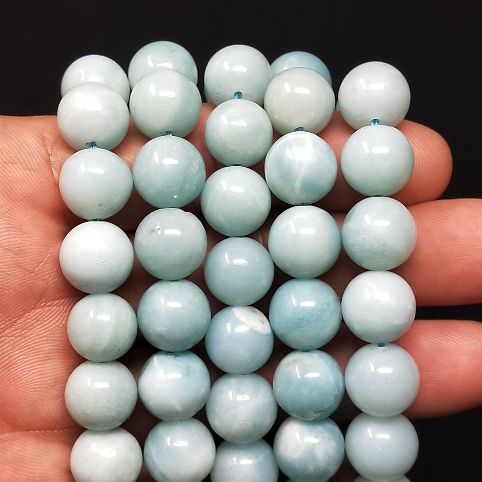 Amazzonite Braziliana Perline Forma Tondo Liscio 12mm