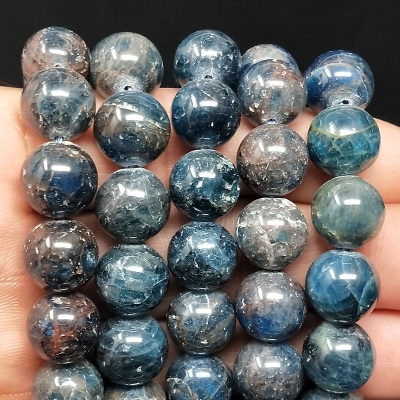 Apatite Grezzo Perline Forma Tondo Liscio 12mm
