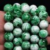 Resina Ambra Verde Perline Forma Tondo Liscio 14mm