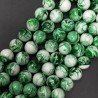 Resina Ambra Verde Perline Forma Tondo Liscio 14mm