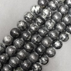 Diaspro Picasso Grigio Venato Perline Forma Tondo Liscio 14mm Diaspro Picasso Grigio Venato Perline Forma Tondo Liscio 14mm