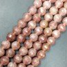 Pietra Lepidocrocite Rosso Perline Forma Tondo Sfaccettato 12mm