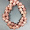 Pietra Lepidocrocite Rosso Perline Forma Tondo Sfaccettato 12mm