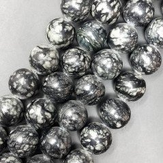 Diaspro Picasso Grigio Venato Perline Forma Tondo Liscio 20mm Diaspro Picasso Grigio Venato Perline Forma Tondo Liscio 20mm