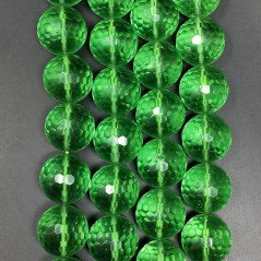 Ossidiana Verde Perline Forma Tondo Sfaccettato 20mm