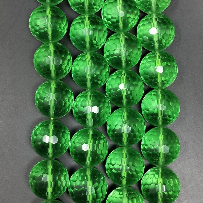 Ossidiana Verde Perline Forma Tondo Sfaccettato 20mm