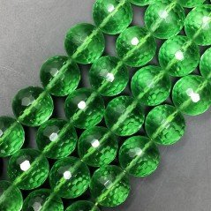 Ossidiana Verde Perline Forma Tondo Sfaccettato 20mm