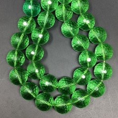 Ossidiana Verde Perline Forma Tondo Sfaccettato 20mm