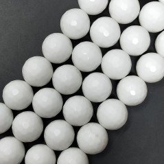 Agata Bianca Perline Forma Tondo Sfaccettato 20mm Agata Bianca Perline Forma Tondo Sfaccettato 20mm