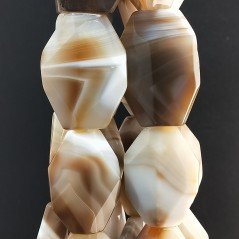 Agata Botswana Striata Sfumato Perline Forma Sassi Piatti Sfaccettato