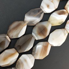 Agata Botswana Striata Sfumato Perline Forma Sassi Piatti Sfaccettato