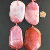 Agata Brasiliana Rosa Perline Forma Sassi Piatti Grezzi Irregolari