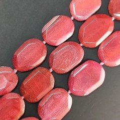 Agata Brasiliana Rosa Perline Forma Sassi Piatti Grezzi Irregolari