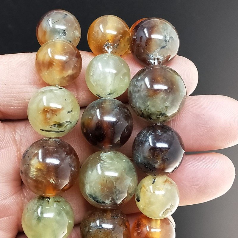 Prenite Naturale Perline Forma Tondo Liscio a Gradazione 06-16mm