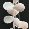 Conchiglia Rosa Naturale Perline Forma Goccia Piatto Liscio Foro Laterale 25X35mm
