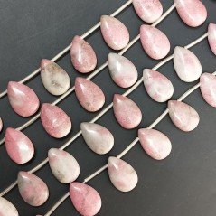 Rodonite Gocce Naturale Perline Forma Goccia Piatto Liscio Foro Laterale 13X20mm