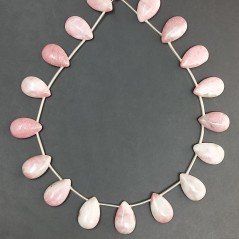 Rodonite Gocce Naturale Perline Forma Goccia Piatto Liscio Foro Laterale 13X20mm