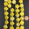 Giada Limone Naturale in Perline Forma Rombo Piatto Liscio Foro Laterale 14mm