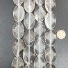 Quarzo Bicolore in Perline Forma Ovale Piatto Liscio Satinato Foro Passante 20X30mm