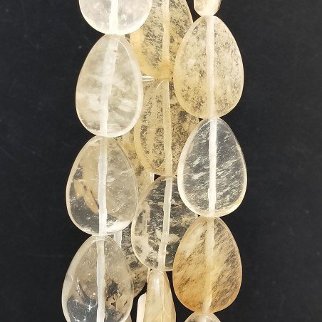 Calcite Gialla Naturale Perline Forma Goccia Piatto Sfaccettato Foro Passante 17-18X23-24mm