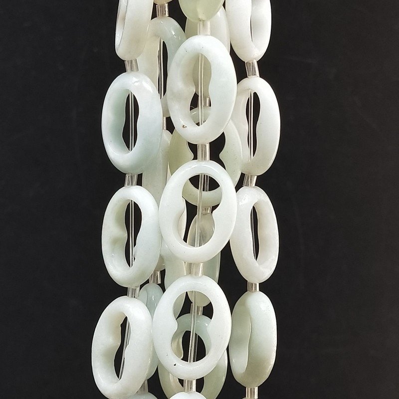 Amazzonite Perline Forma Cerchio Piatto Liscio Infinito 14X19mm